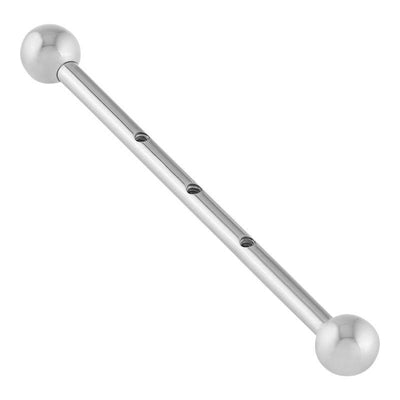 Industrial Barbell with 3 Holes -  LouLou's Body Jewellery 
