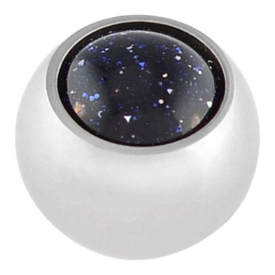 Blue Goldstone Ball Attachment -  LouLou's Body Jewellery 