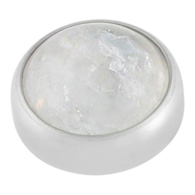 Natural Moonstone Flat Attachment -  LouLou's Body Jewellery 