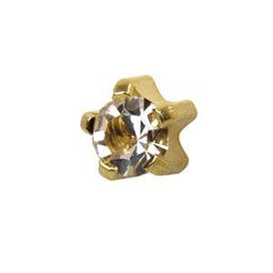 Studex Mini Crystal Gold Tiffanys Stud -  LouLou's Body Jewellery 
