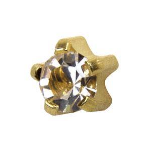 Studex Crystal Gold Tiffany Studs -  LouLou's Body Jewellery 