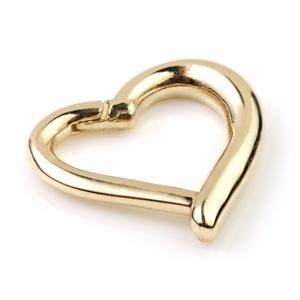 TL - 14ct Plain Reversable Hinge Heart Ring - 1.2x7mm -  LouLou's Body Jewellery 