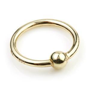 TL - 14ct Yellow Gold Seamless BCR Twist Ring - 1mmx8mm -  LouLou's Body Jewellery 