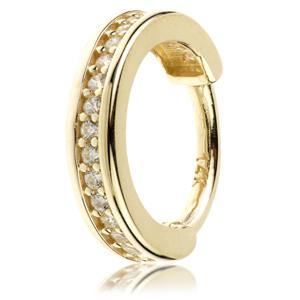 TL - 14ct Yellow Gold Diamond Channel Hinge Ring - 1.2x8mm -  LouLou's Body Jewellery 