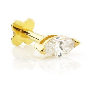 TL - Gold Marquese Internal Labret 1.2mm -  LouLou's Body Jewellery 