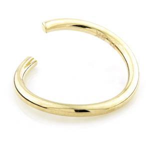 TL - Gold Seamless Twist Ring - 0.8mm -  LouLou's Body Jewellery 