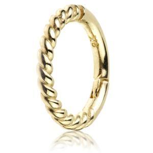 TL - Gold Rope Hinge Ring - 1mm -  LouLou's Body Jewellery 