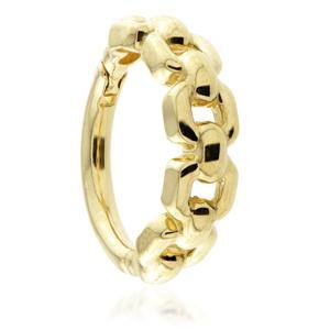 TL - Gold Chain Hinge Ring - 1.2x8mm -  LouLou's Body Jewellery 