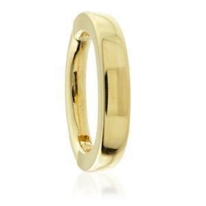 TL - Gold Hinged Oval Rook Ring -  LouLou's Body Jewellery 