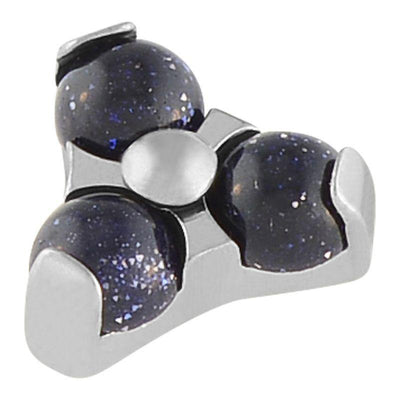 Blue Goldstone Trio Attachment -  LouLou's Body Jewellery 