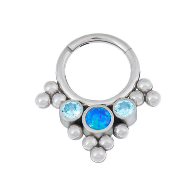 The 'Nerida' Tri Hinged Segment Ring -  LouLou's Body Jewellery 