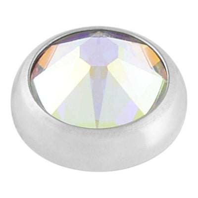 Aurora Borealis Swarovski Crystal Flat Attachment -  LouLou's Body Jewellery 