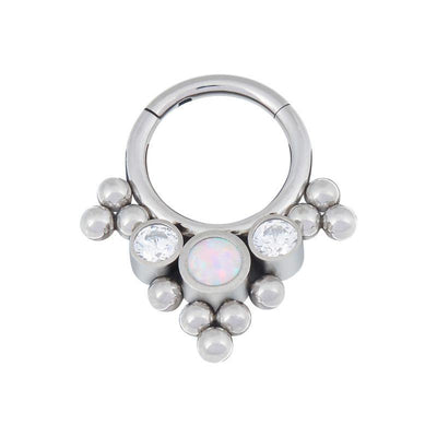 The 'Olivia' Tri Hinged Segment Ring -  LouLou's Body Jewellery 