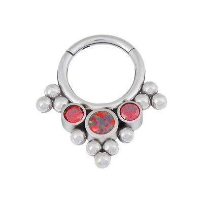 The 'Poppy' Tri Hinged Segment Ring -  LouLou's Body Jewellery 